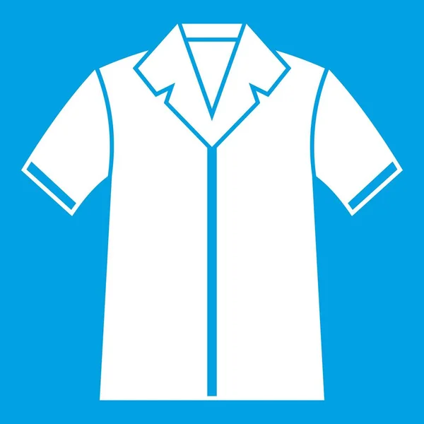 Camisa polo icono blanco — Vector de stock