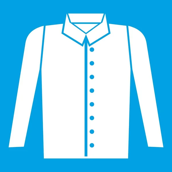 Camisa icono blanco — Vector de stock