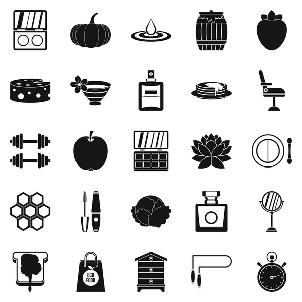 Kusursuz bir beden Icons set, basit tarzı