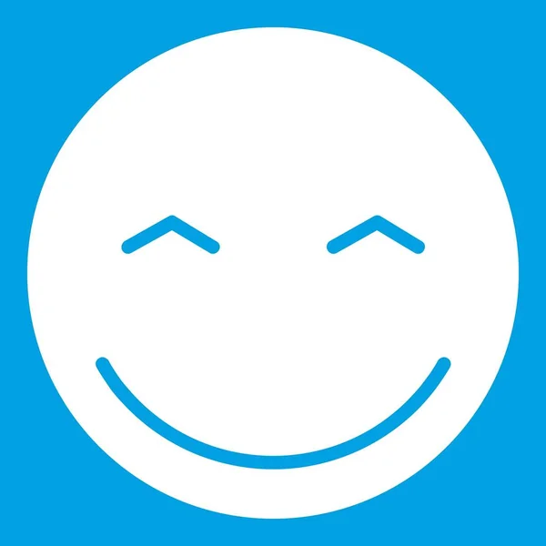 Emoticon sorridente branco —  Vetores de Stock