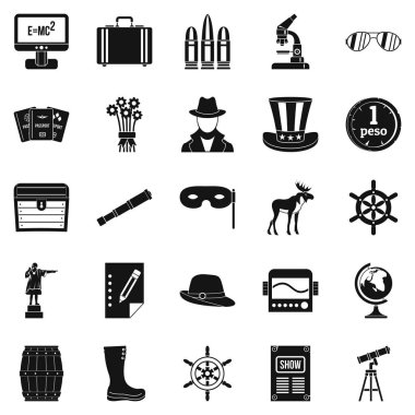 Dürbün Icons set, basit tarzı