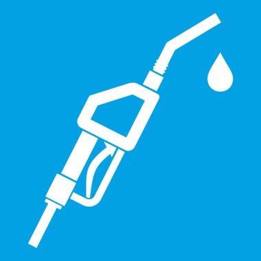 Benzin pompa meme simgesi beyaz