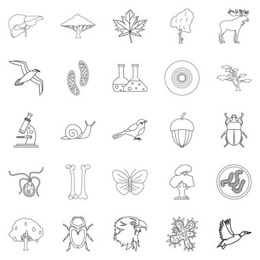 Fauna Icons set, anahat stili