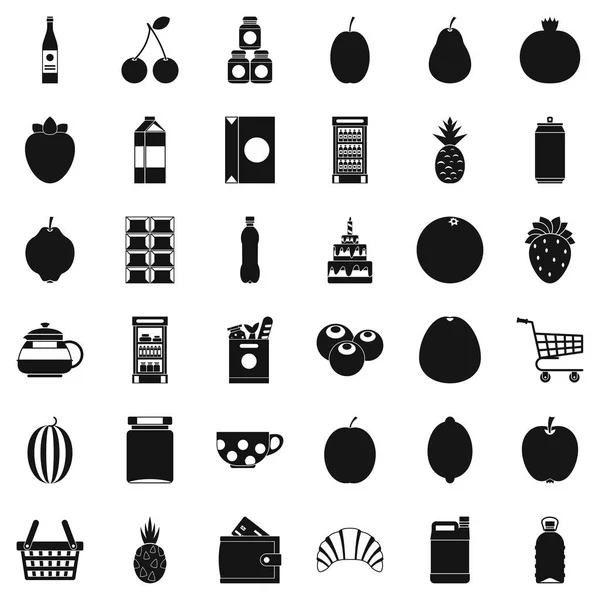 Different Drinks Icons Set Simple Style Different Drinks Vector Icons — Stock Vector