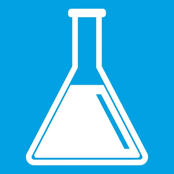 Tubo de teste com ícone de óleo branco —  Vetores de Stock