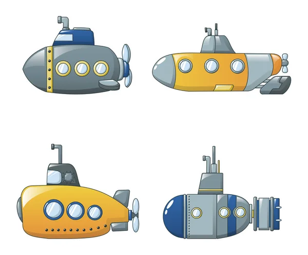 Conjunto de iconos de telescopio de periscopio, estilo de dibujos animados — Vector de stock