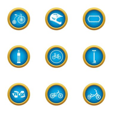 Patron Icons set, düz stil