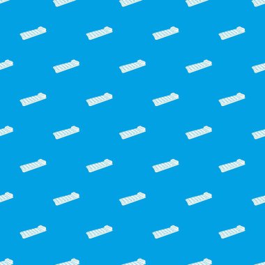 Şişme yatak için yüzme desen vektör kesintisiz mavi