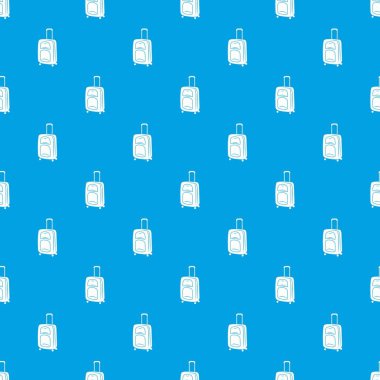 Bavul tekerlekleri desen vektör kesintisiz mavi