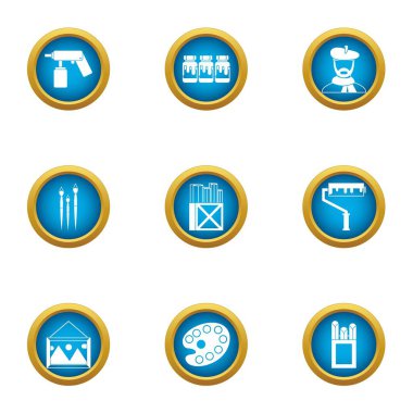 Yaratıcı girişimi Icons set, düz stil