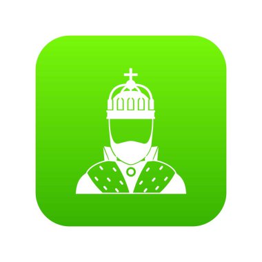 Kral simgesi dijital yeşil