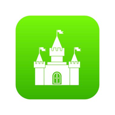 Kale simgesi dijital yeşil