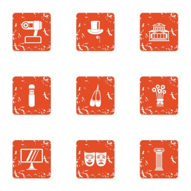 Eski simgeler kümesi, grunge tarzı göstermek