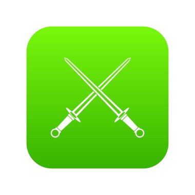 Kılıç simgesi dijital yeşil