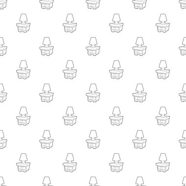 Gece lambası komidin simgesini, anahat stili