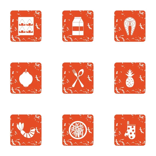 Restoran düzey simgeler kümesi, grunge tarzı