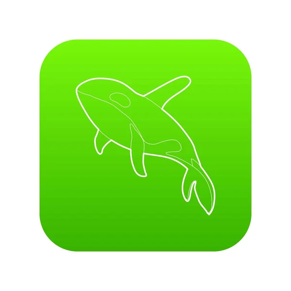 Grampus icono verde vector — Vector de stock