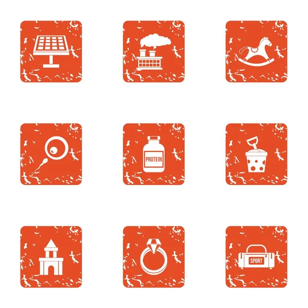 Enerji üretim simgeler kümesi, grunge tarzı