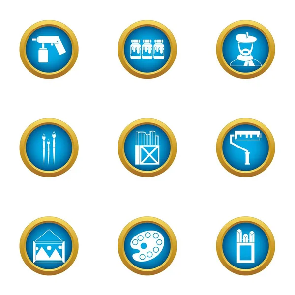 Yaratıcı girişimi Icons set, düz stil