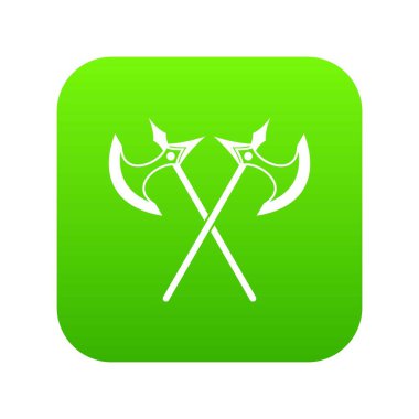 Çapraz savaş eksen simgesini dijital yeşil