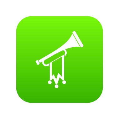 Bayrak simgesini dijital yeşil ile trompet