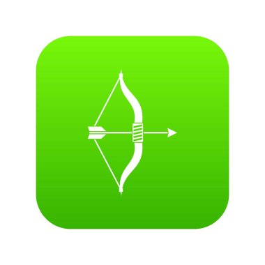 Yay ve ok simgesi dijital yeşil