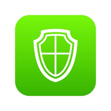 Kalkan simgesi dijital yeşil