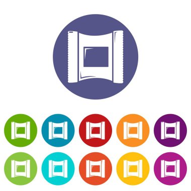 Paket simgeler kümesi vektör renk ıslak mendil