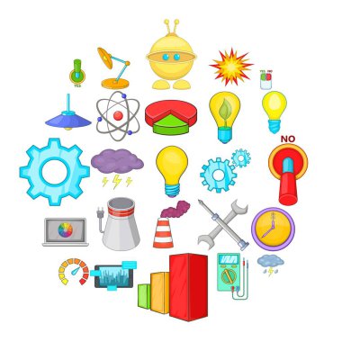 Lamba Icons set, karikatür tarzı