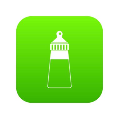 Bebek süt şişe simgesi dijital yeşil