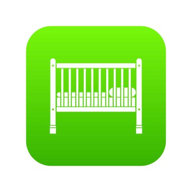 Bebek yatak simgesi dijital yeşil