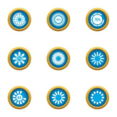 Grafik simgeler kümesi, düz stil