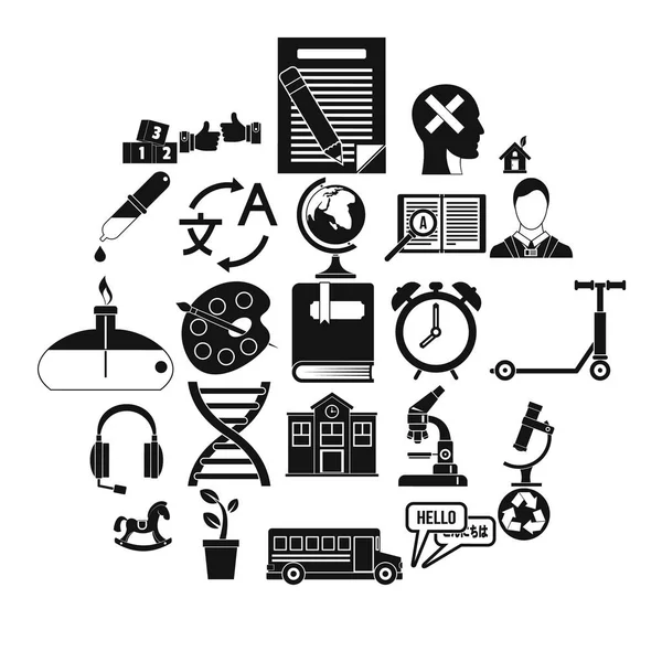 Yeni keşifler Icons set, basit tarzı