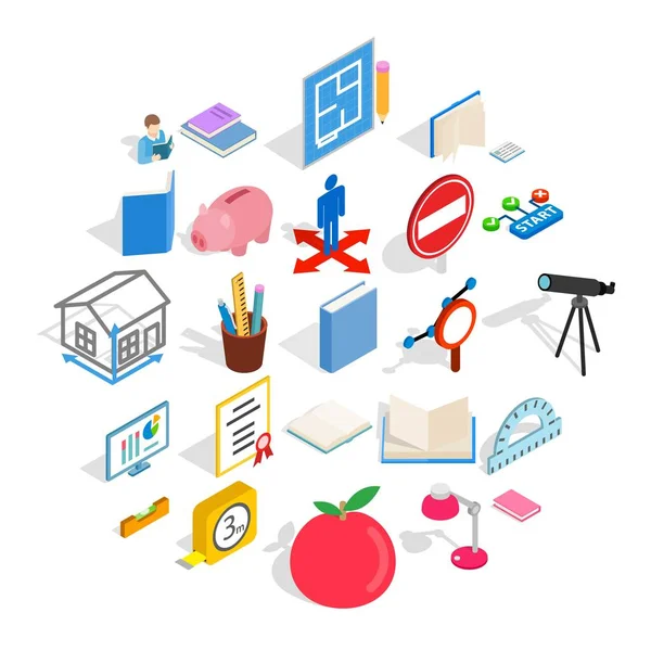 Sciential Icons set, izometrik stili