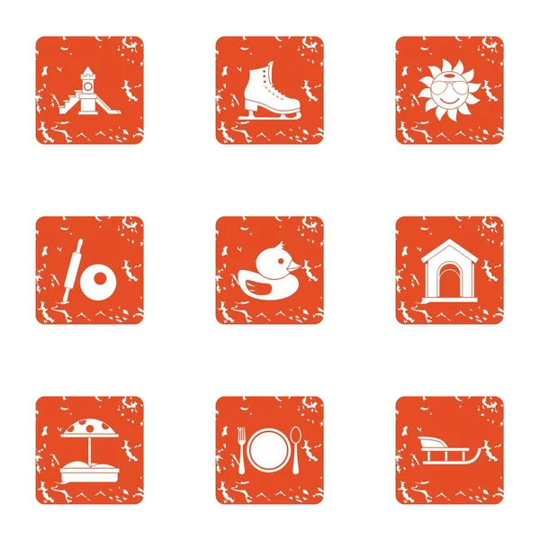 Paraşüt Icons set, grunge tarzı