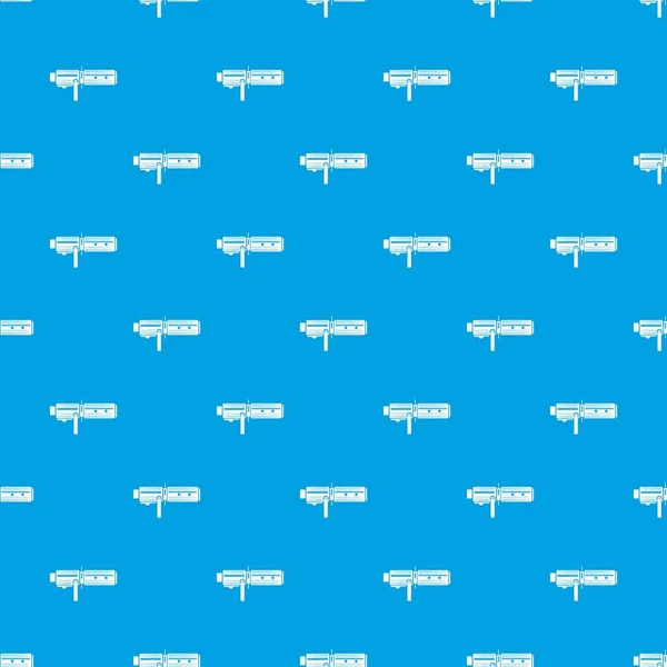 Studio lighting equipment pattern vector seamless blue — Stock Vector