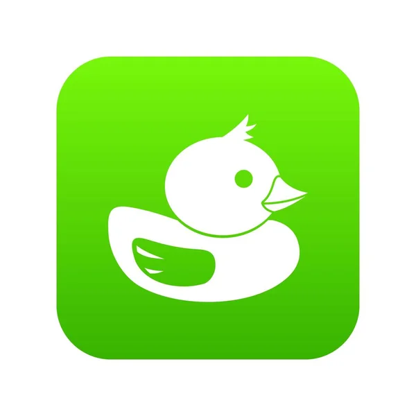 Duck icon digital green — Stock Vector