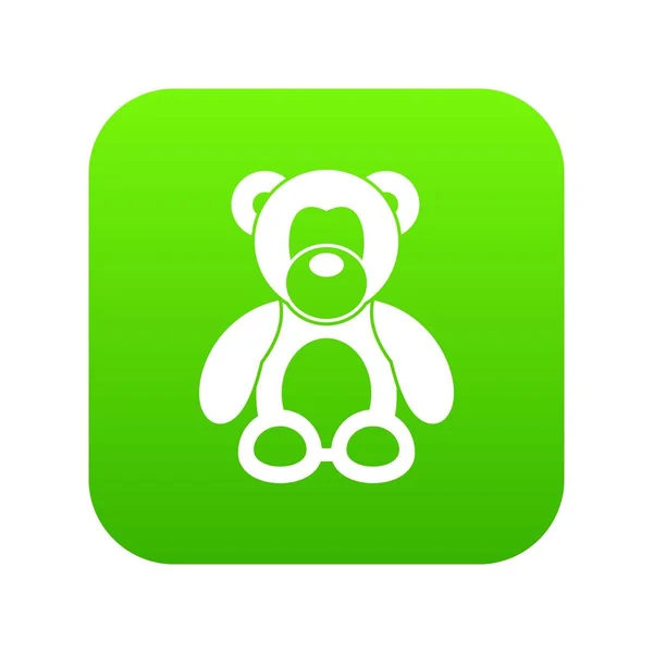 Digital πράσινο εικονίδιο αρκουδάκι — Διανυσματικό Αρχείο