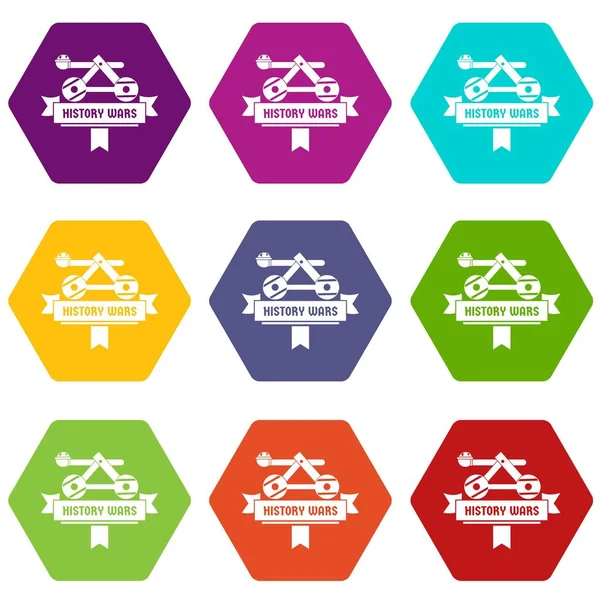 9 vektör mancınık Icons set