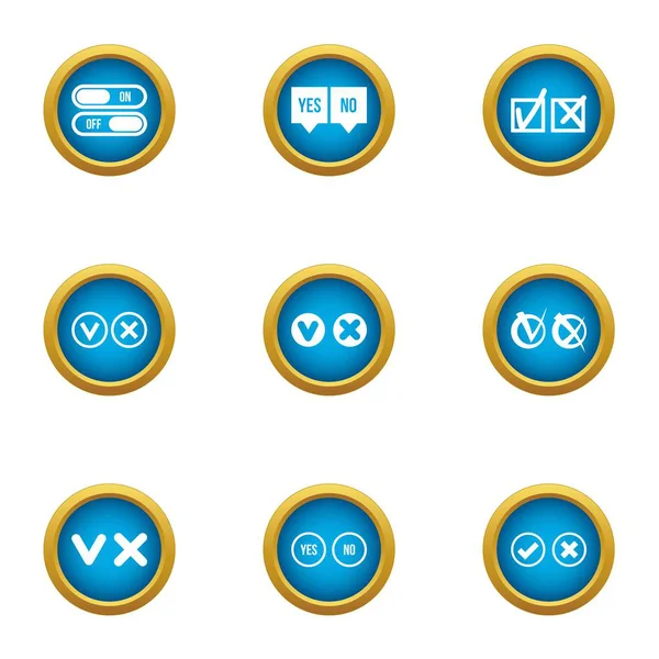 Grafik oy simgeler kümesi, düz stil