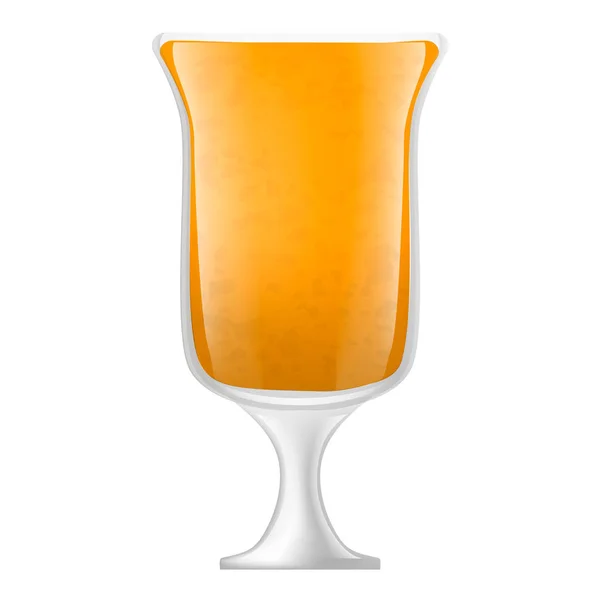 Icône smoothies orange, style réaliste — Image vectorielle