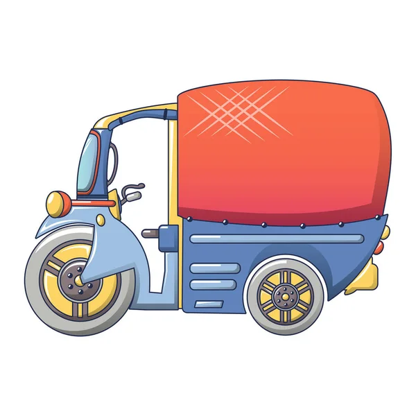 Thai tuk tuk ikon, rajzfilm stílusú — Stock Vector