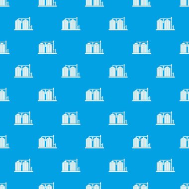 Kule bitki desen vektör kesintisiz mavi