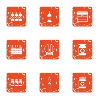 İlaç besteleri simgeler kümesi, grunge tarzı