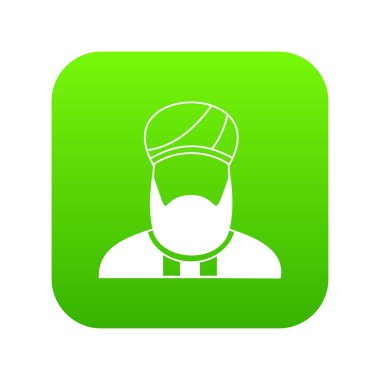 Müslüman vaiz simgesi dijital yeşil