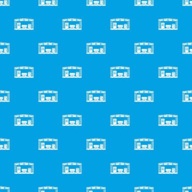 Depo depolama ekipmanları desen vektör kesintisiz mavi