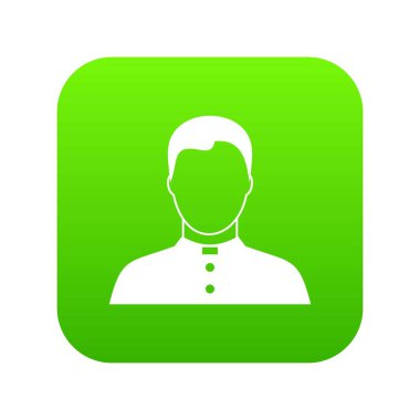 Papaz simgesi dijital yeşil