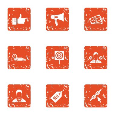 Pahalı anlaşma simgeler kümesi, grunge tarzı