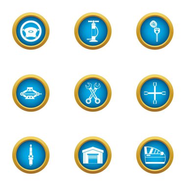 AutoGarage simgeler ayarla, stil düz