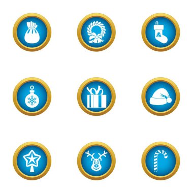 Noel ruhu simgeler ayarla, stil düz